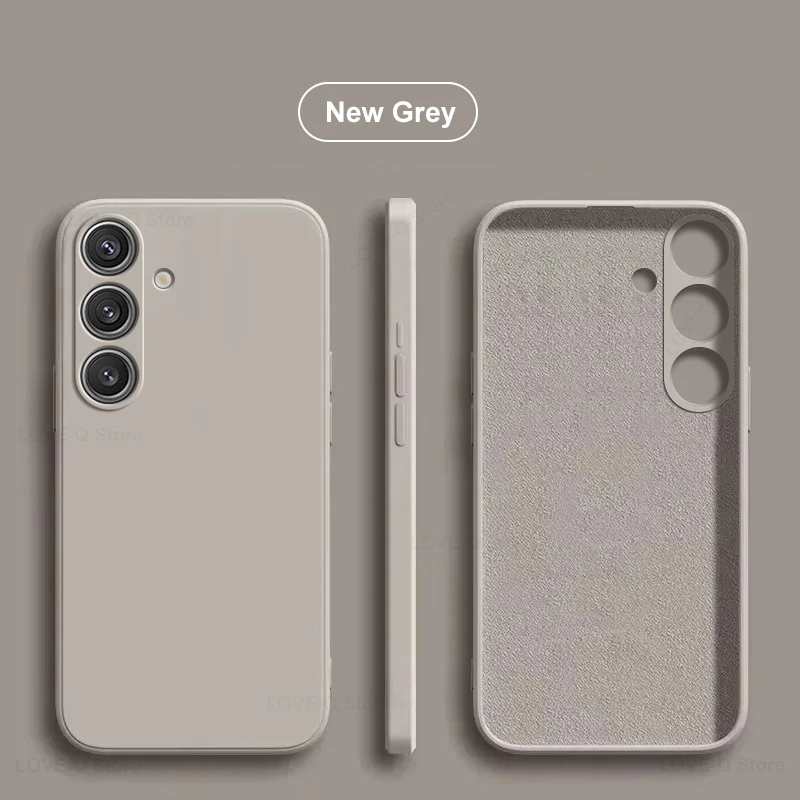 Luxurious Square Liquid Silicone Phone Case – Ultra Soft TPU Cover