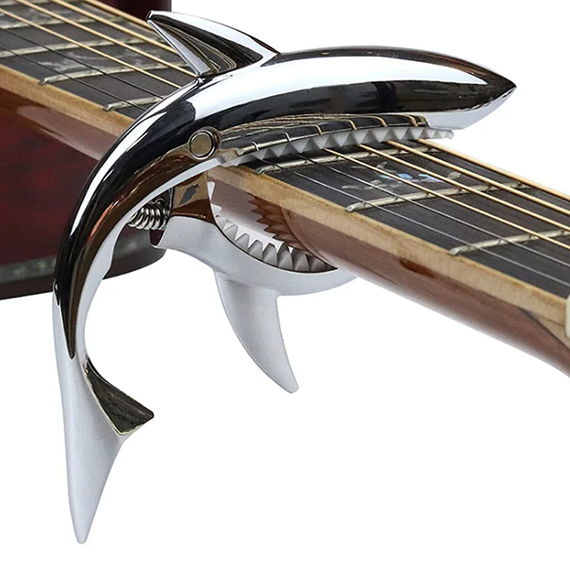 

High Quality Metal Capo Shark Shape Guitar Capo Quick Change Clip Bass Guitar Bridge Ukulele Stringed Instrument Accessories