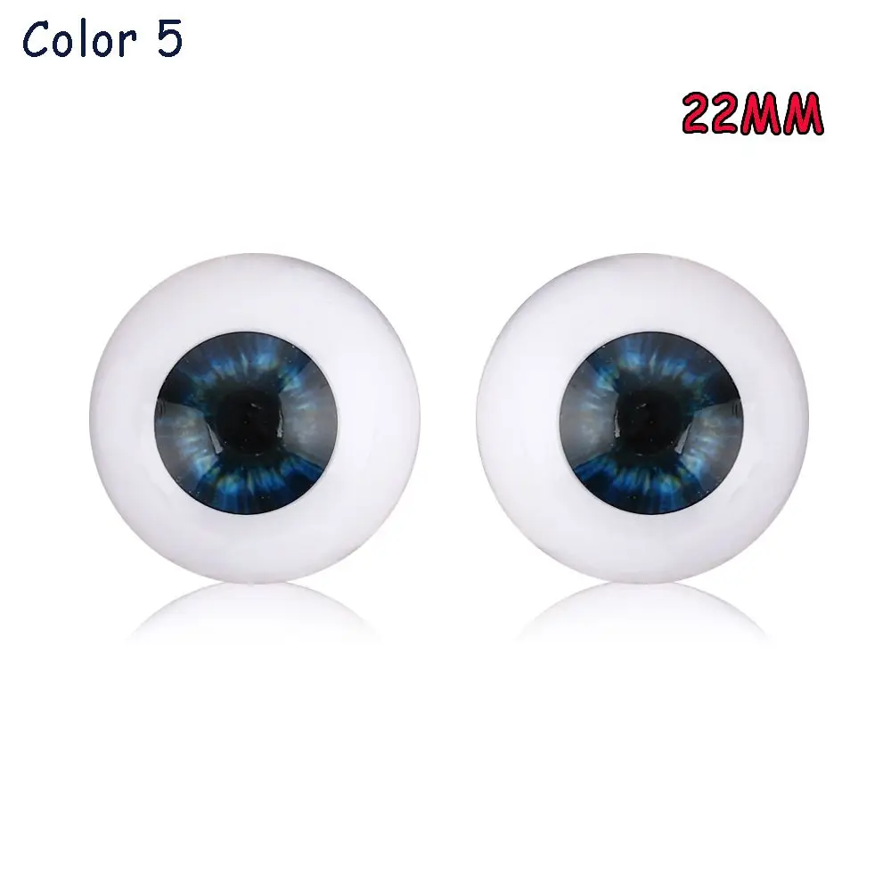 Realistic Animal-Style Half Round Hollow Doll Eyes in Blue, Brown, and Black