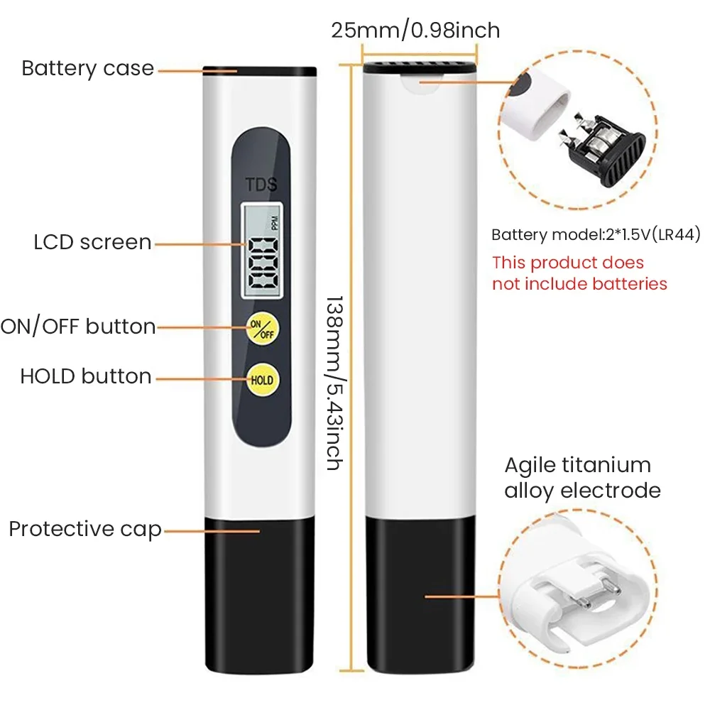 Water Quality Detector Water Quality Detection Pen Precision Household Tap Water Detection Professional Counter Detector water quality detector