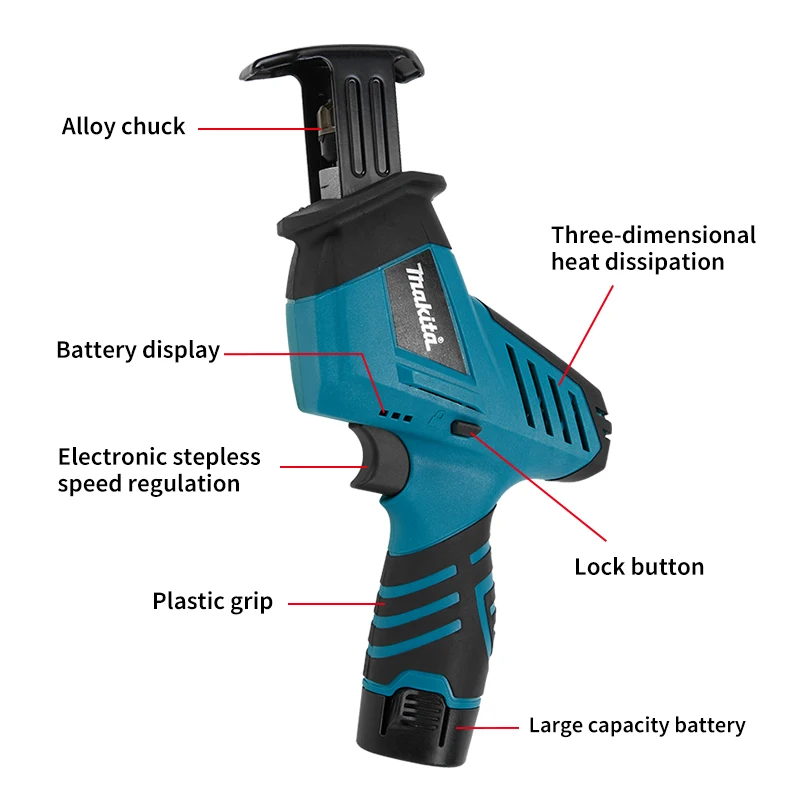 Makita rechargeable reciprocating saw horse blade saw lithium battery 18V one handed handheld wood cutting machine 6