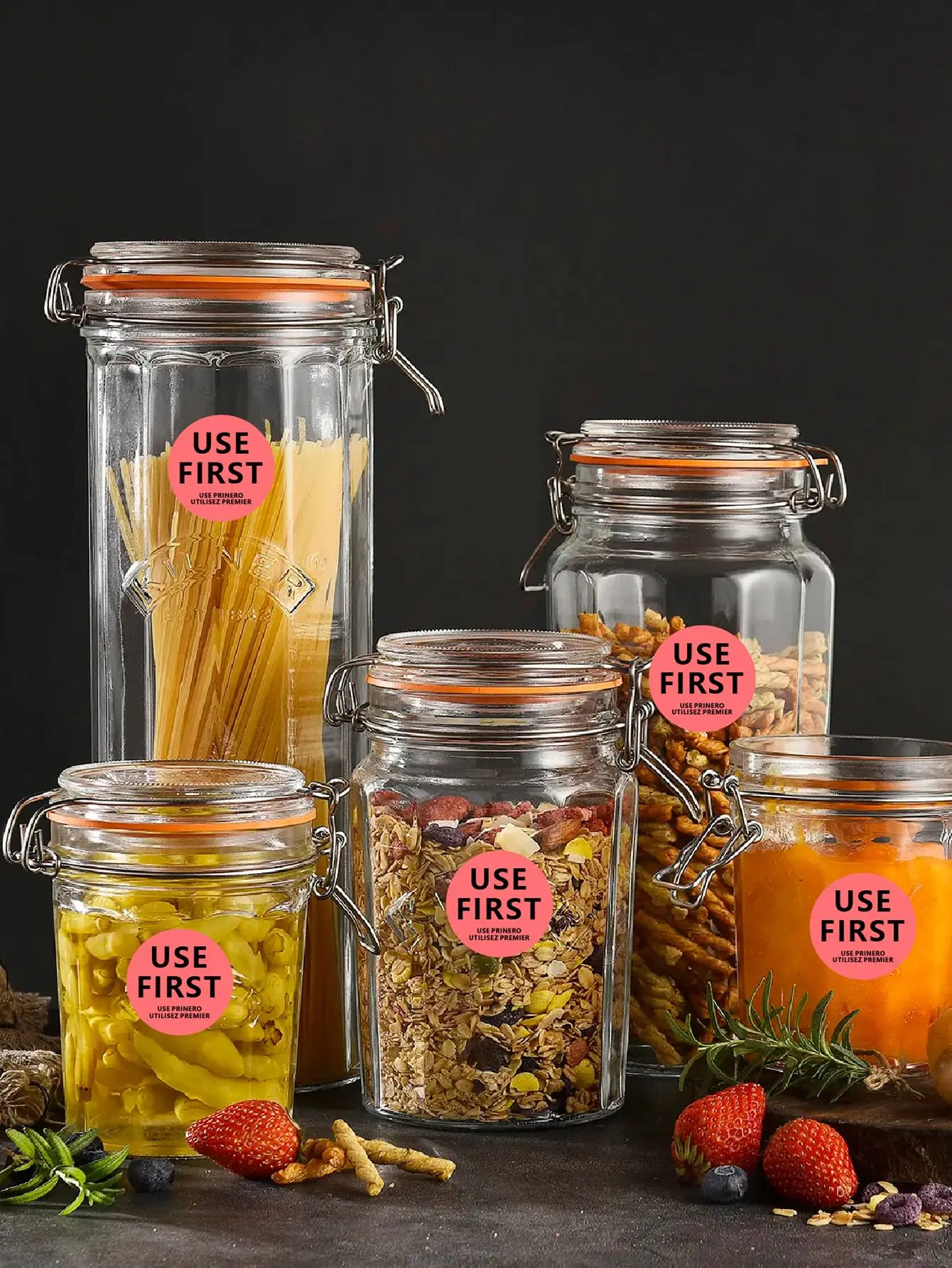 영구 접착 원형 종이 라벨, 식품 서비스 1.5 인치 재고 관리 라벨, 레스토랑 스티커 사용, 500 개