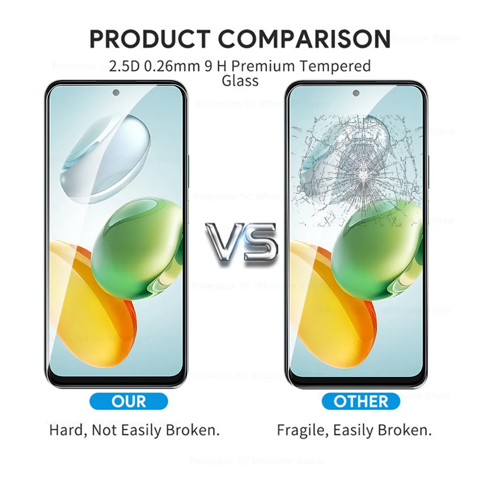 Premium Clear Tempered Glass Screen Protector - 2 Pack