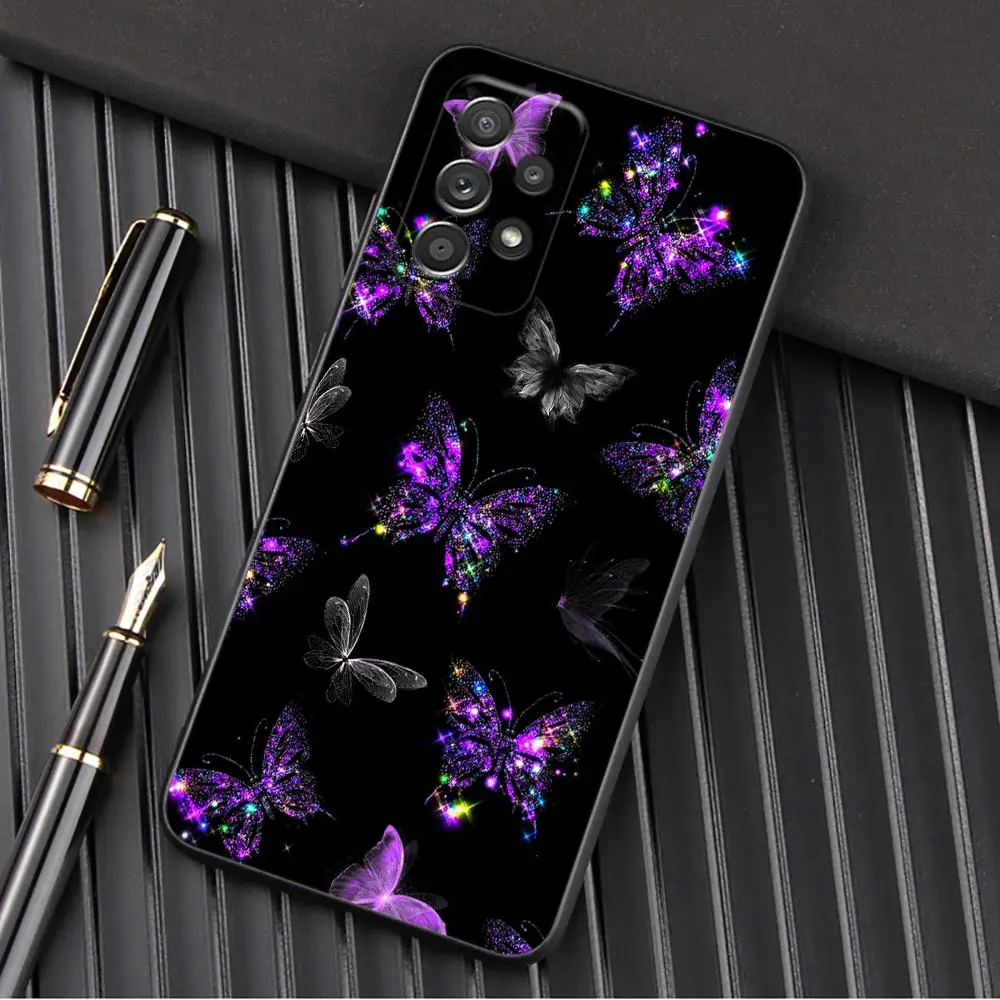 Elegant Black Butterfly Love Phone Cover - Stylish Protective Back Case