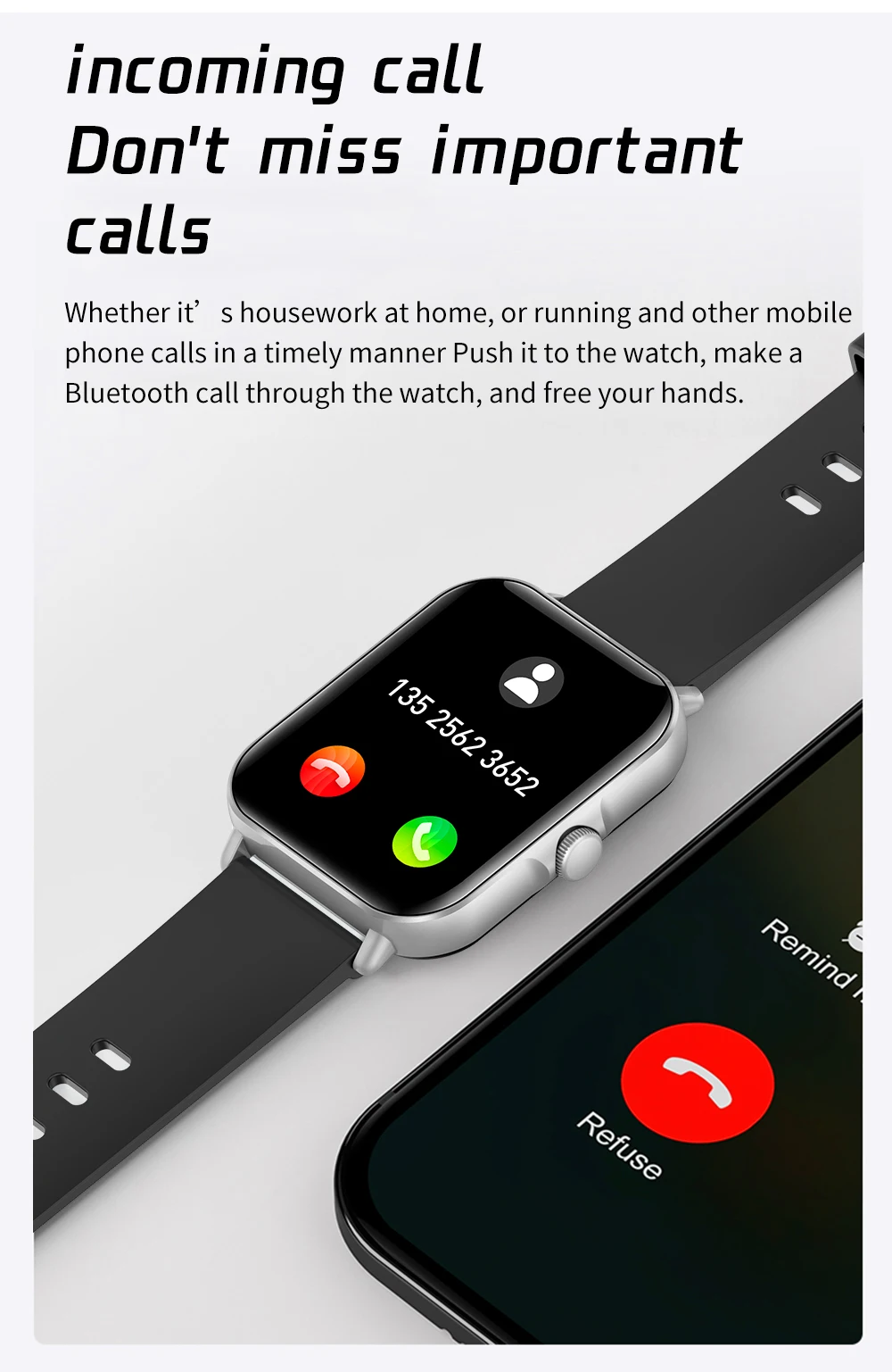 New Smart Watch Women Men Answer The Phone Smartwatch Bluetooth Music Sport Waterproof Smart Bracelet RateBlood Pressure Monitor