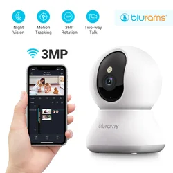 Smart Indoor 2K Pet Camera with 360° View and 2-Way Audio - UK Plug