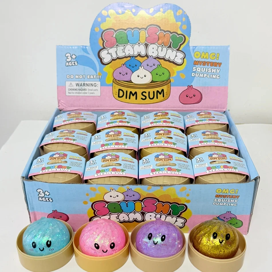 Dumpling Squishy Sensory Steamer Stress Relief Fidget Toy Gift