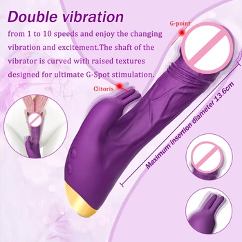 10 Modes Realistic Dildo Vibrators for Women Adult 18 Female Masturbator Vibrating G Spot Clitoral Rabbit Vibrator Sex Toys 3