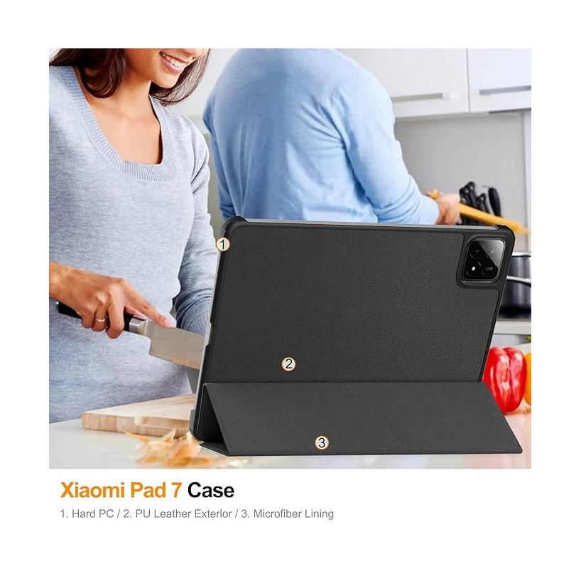 Premium PU Leather Shockproof Tablet Case - Protective Cover