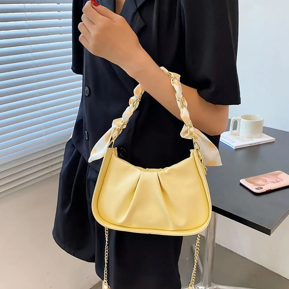 

Large Capacity Single Shoulder Bag Waterproof Soft Vintage Underarm Bag Winter Autumn Pu Leather Crossbody Handbag Women Girls