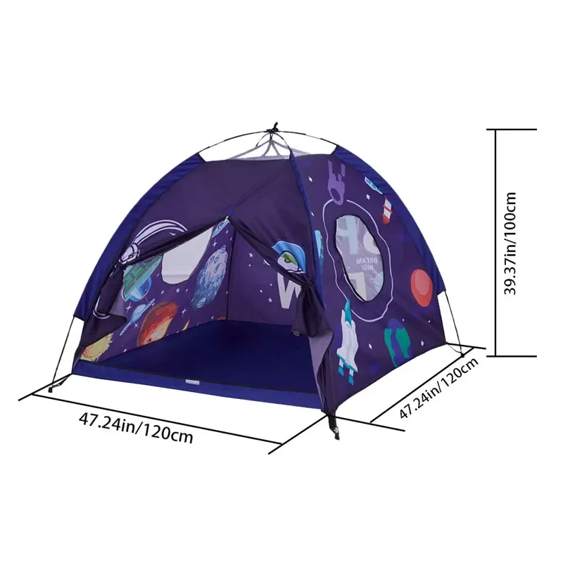 Space Theme Children's Tipi Tent Portable Baby Ball Pit Playpen Child Teepee Baby Ball Pool Outdoor Games Garden Camping Tent 6