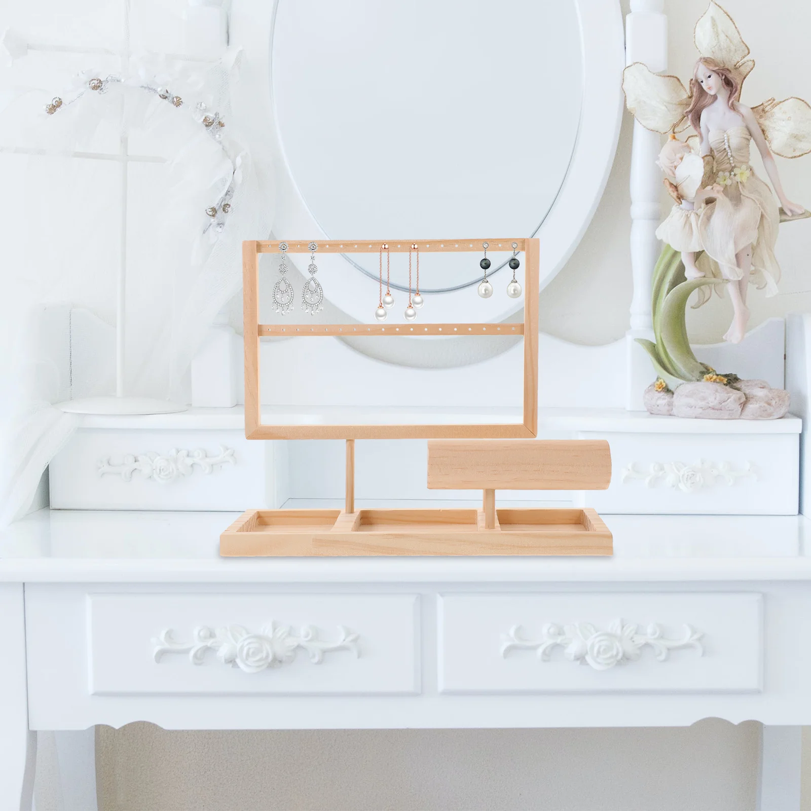

Earring Display Stand Jewelry Earring Organizer Bracelets Keychains Rings Storage Rack