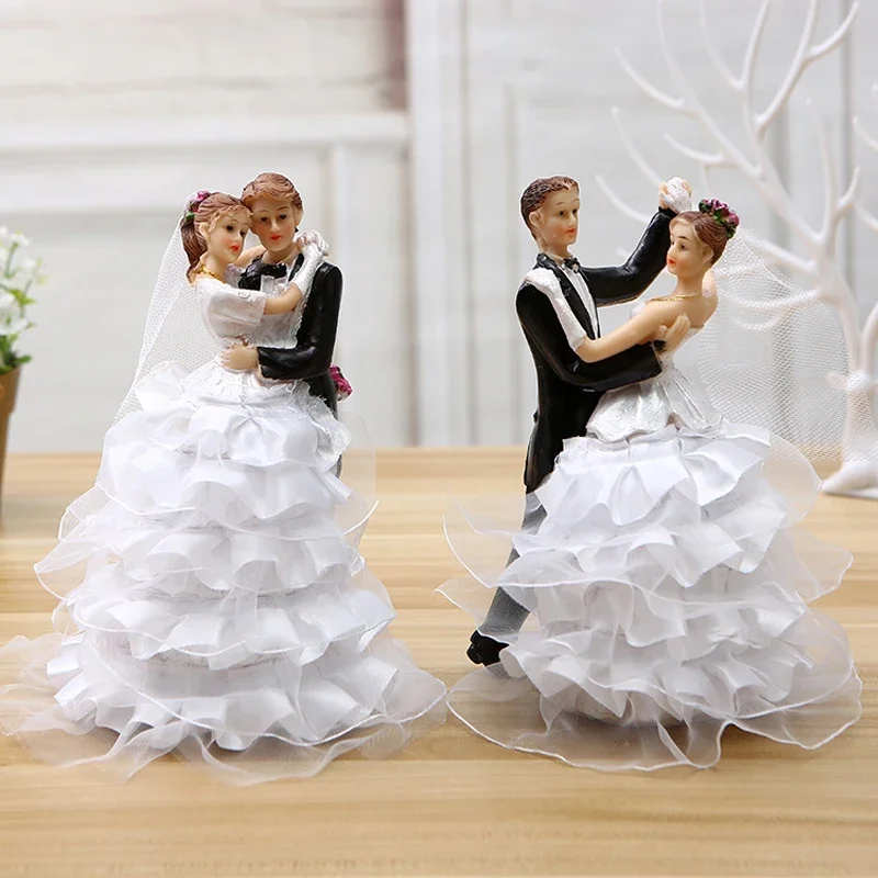 miniature bride and groom figurines