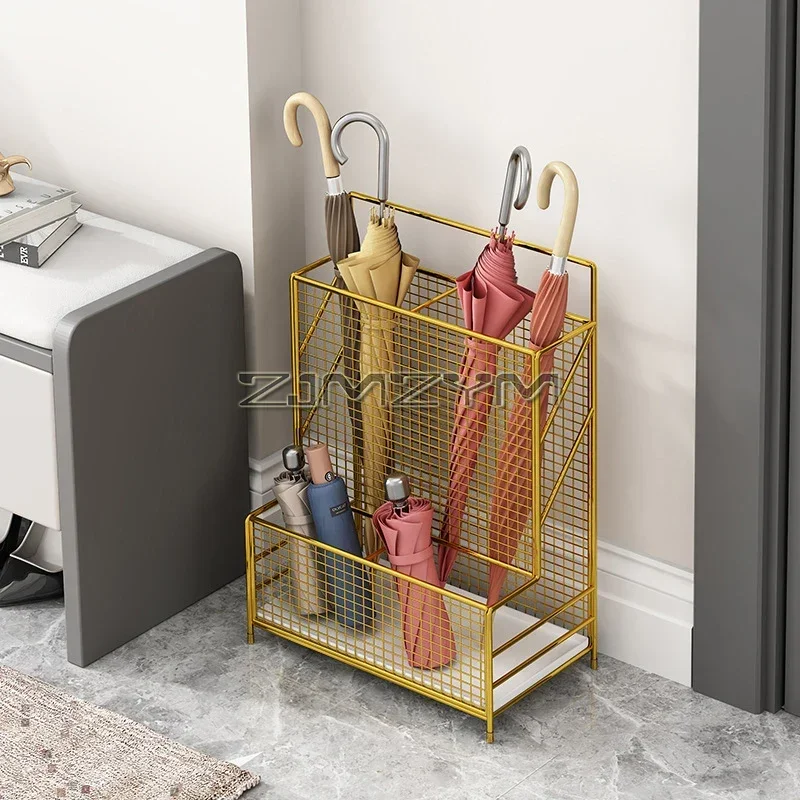 2In1 Umbrella Storage Stand Free Standing Entrance Lobby Drain Holder Large Capacity Umbrella Organizer With Removable Drip Tray