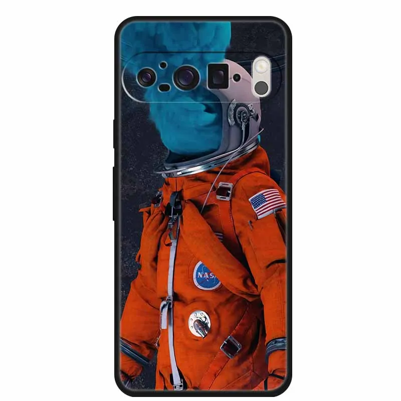 Space-Themed Soft Silicone TPU Phone Case - Astronaut Design