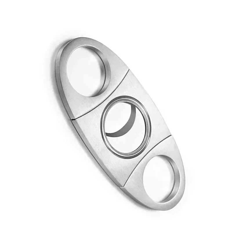 Cigar Cutter Stainless Cigar Guillotines Double Blades Cigar Punch Cutter Pocket Gadgets Zigarre Cigarette Knives Cuban Smoking Accessory