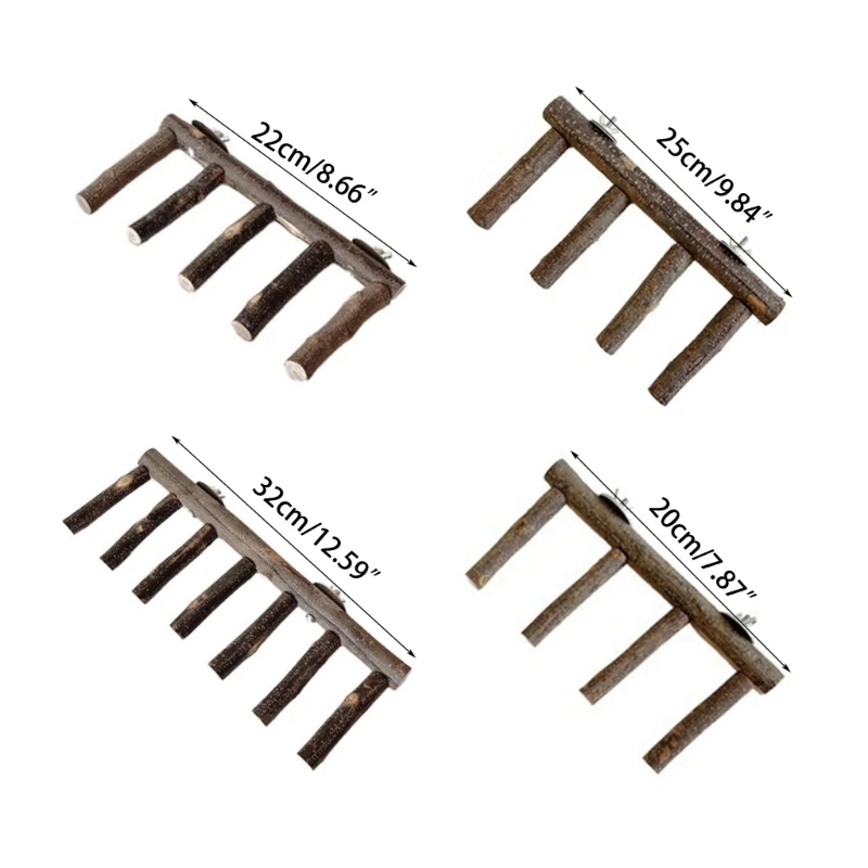 Bird Toy Perch Ladder Parrot Grinding Stand for Cage Snuggle Toy for Small Birds Parrots Easy to Install