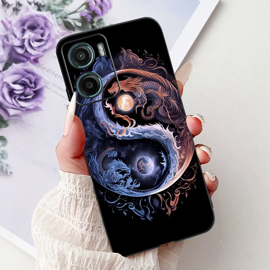 Cool Dragon Design Soft TPU Phone Case - Fashion Painted Cover