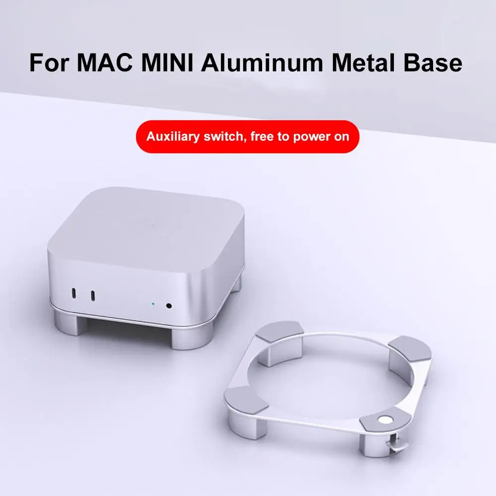맥 미니 M4/M4 프로 데스크 홀더 랙 베이스 브래킷 액세서리 맥 미니 M4 데스크탑 스탠드 마운트 T6V4