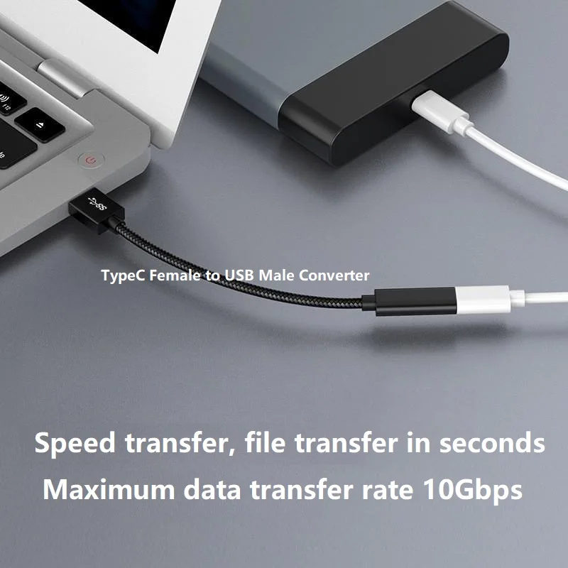 USB C Female to USB Male Adapter Type C to USB A Charger Cable Connector USB-C to USB 3.2 Data Converter for Samsung Google Itel