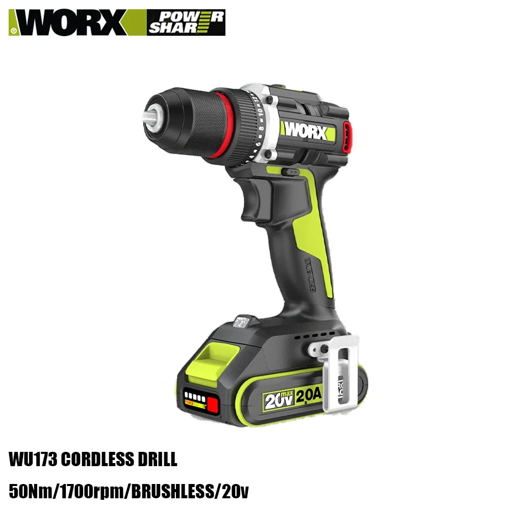 TALADRO A BATERÍA WORX WU173 (20v-1 BATERIA) SIN ESCOBILLAS 