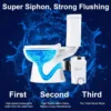 PumpThree Piece Round Bowl Toilet with Macerating Pump Macerating Upflush Toilet Kit Macerating Toilet 5