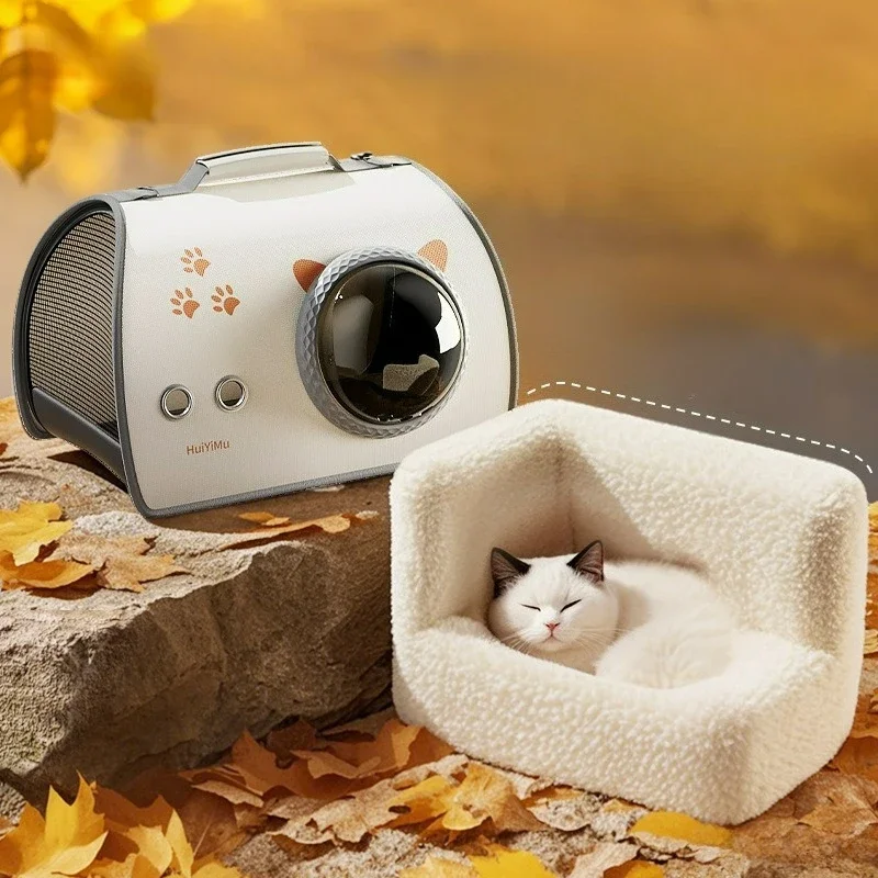 Winter Pet Carrier Backpack Portable Airline Approved Stress Relief Capsule for Cats and Small Dogs Travel Shoulder Bag