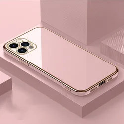 Luxurious Gold Plating Soft Silicone Phone Case Cover for G STYLUS 5G 2023 (Pink)