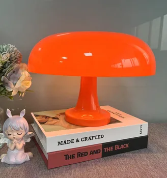 Lampe de table champignon minimaliste moderne chambre lampe de chevet design danois orange lampe de table décorative 1