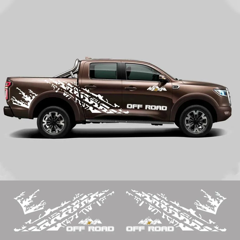 

1set Car Side Body Door Stickers Mud splash Graphic Waterproof Decal for 4x4 Off Road Raptor Pickup Truck Decor Auto Sticker