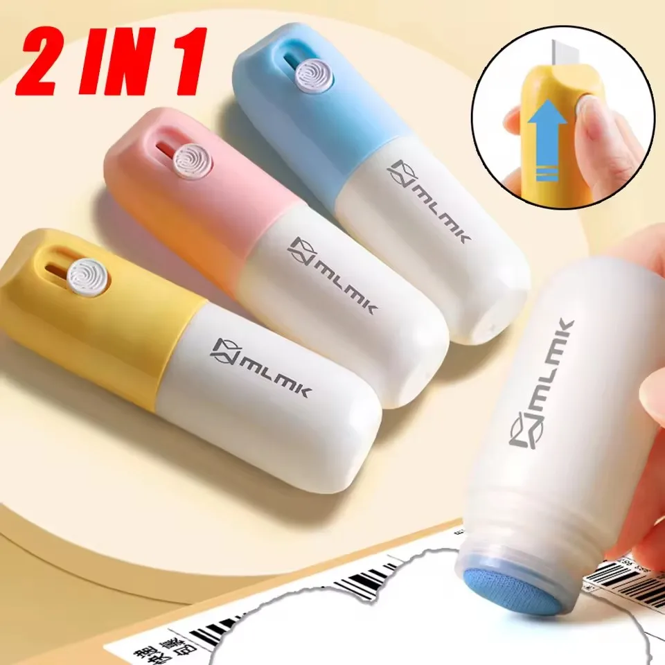 2 in 1 Thermal Paper Correction Fluid with Knife Unboxing Knife Letter Opener Privacy Protection Fluid Thermal Paper Eraser 20ml thermal paper correction fluid