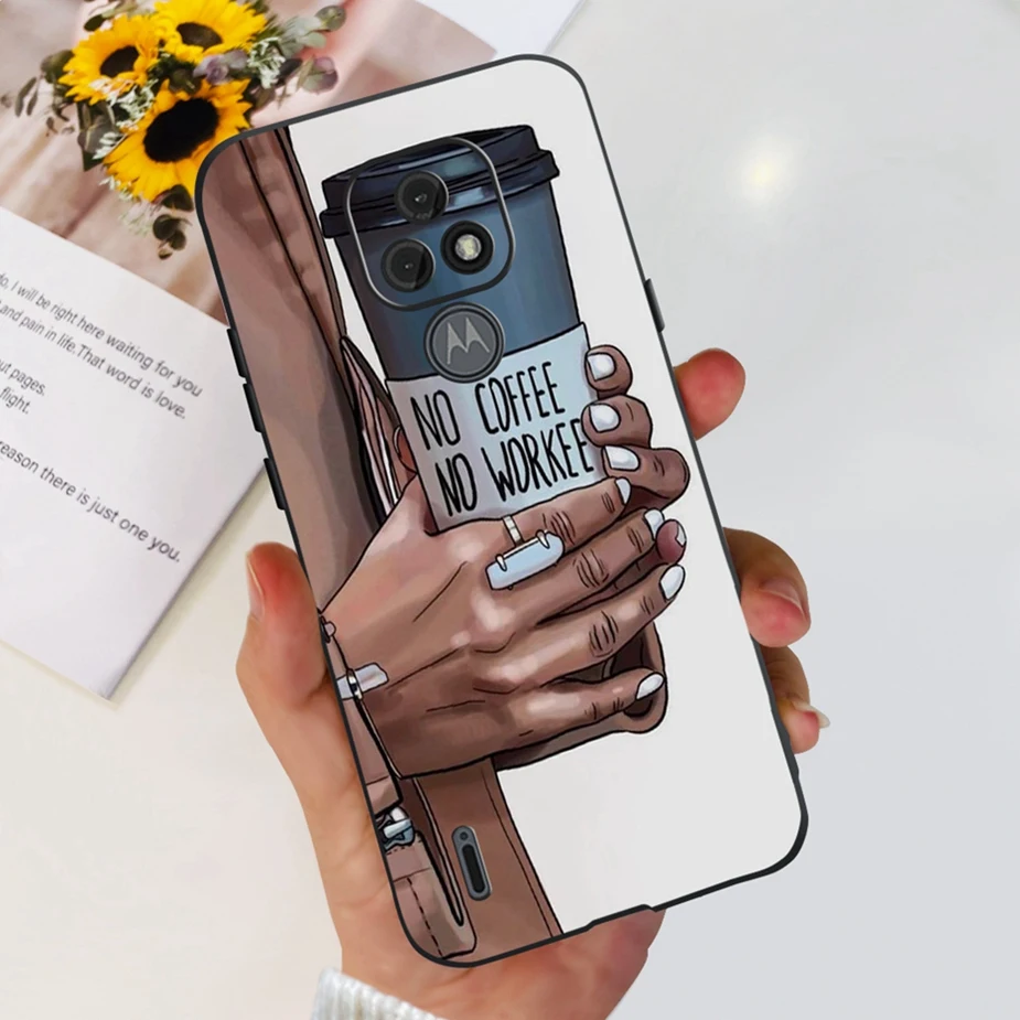 Stylish Painted Soft Silicone Phone Case for Motorola Moto E7 Series