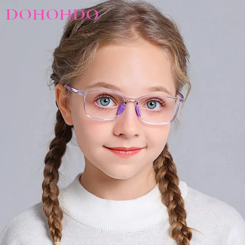 Anti blue Light Kids Glasses Boys Girls Optical Frame Computer Transparent Glasses Children Zero Prescription Medical Eyeglasses