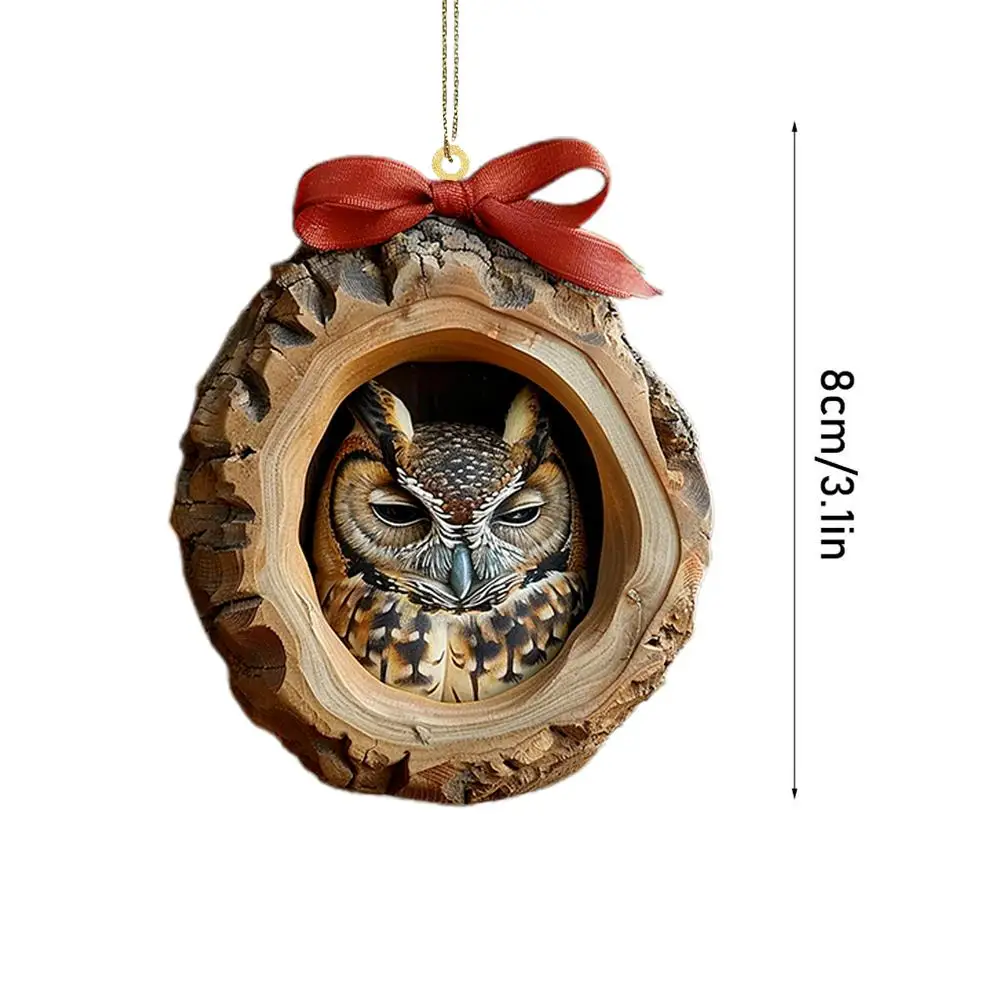 Christmas Ornaments Acrylic Cartoon Forest Acrylic Christmas Ornaments Seasonal Decor for Tree Ceiling Cute Pattern Keepsake