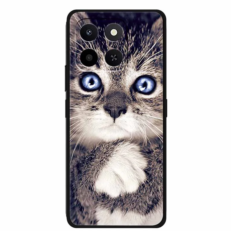Animal Painted Soft TPU Silicone Back Cover for Honor X7d - Wolf, Lion, and Tiger Design