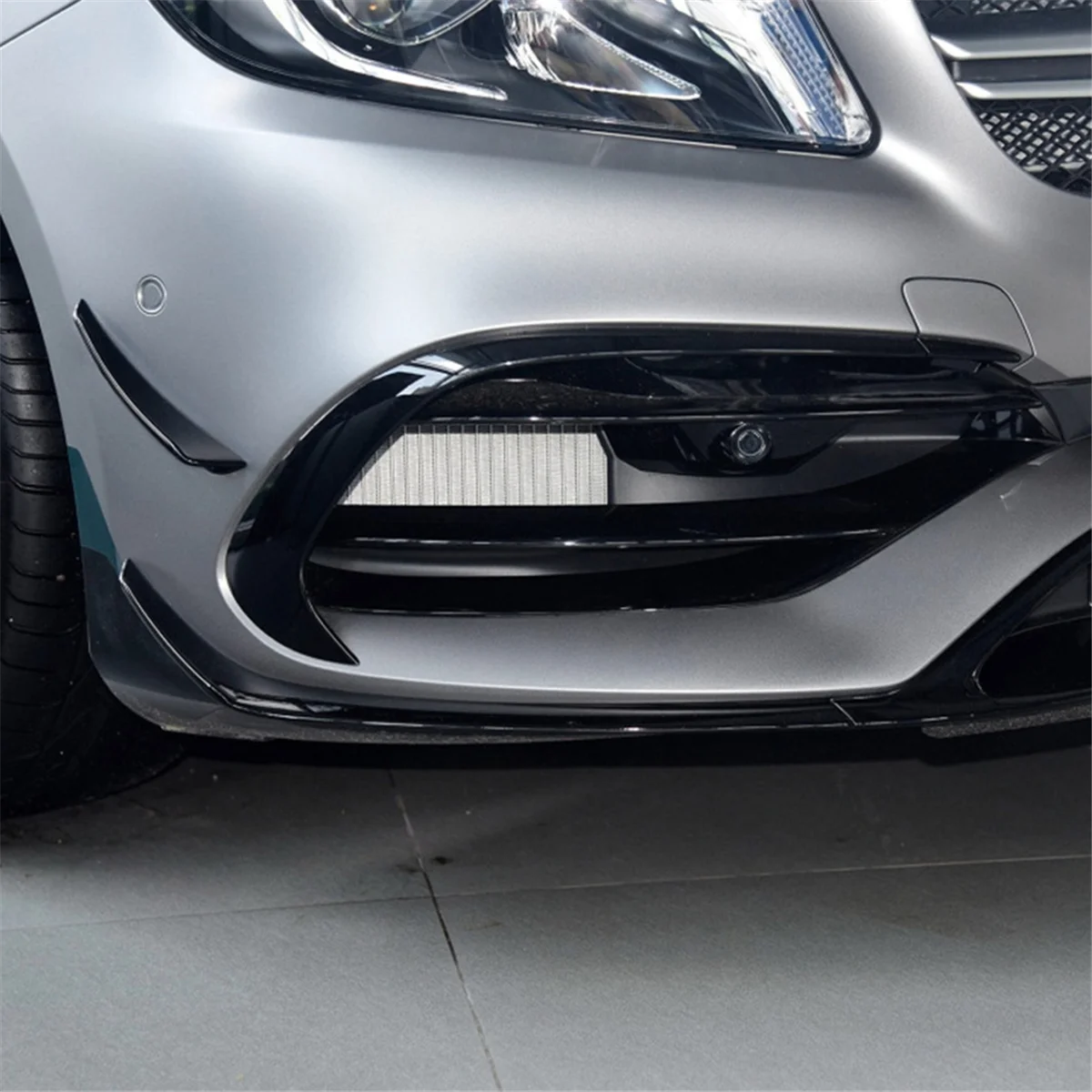 Front Bumper Spoiler Decorative Front Bumper Lip For Mercedes Benz A-Class W176 AMG-Line A45 2015-