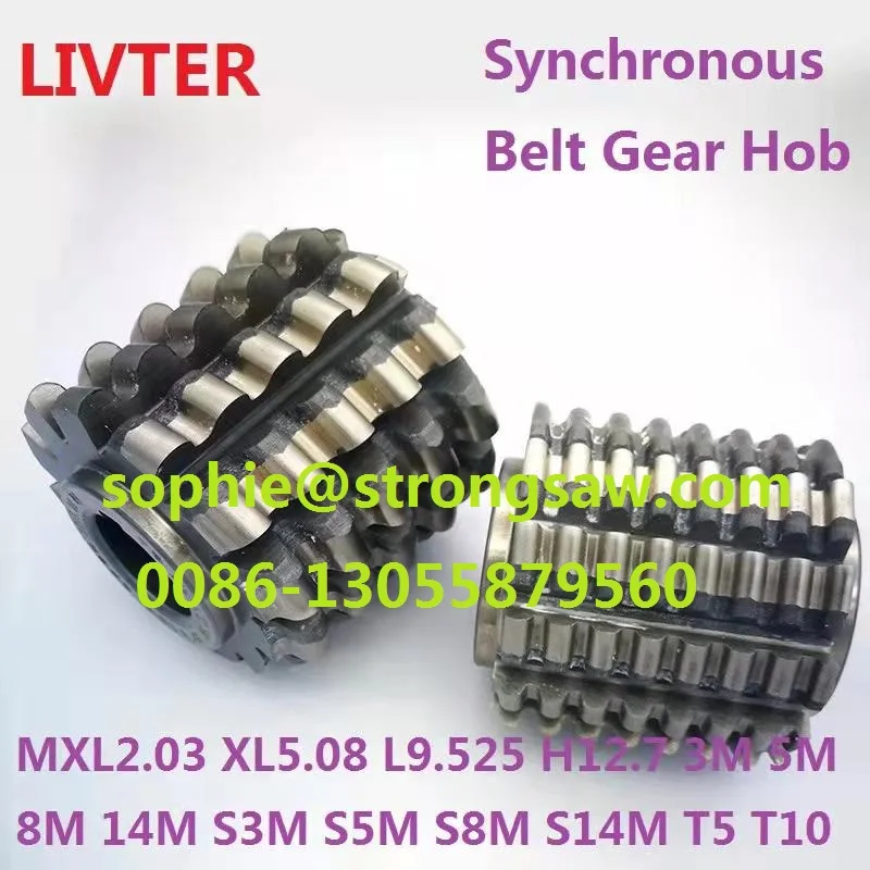 Livter Timing Belt Pulley Hobs AT5 Gear Hobs Cutter S8M and 8MGT HSS Synchronous belt wheel Gear Hob