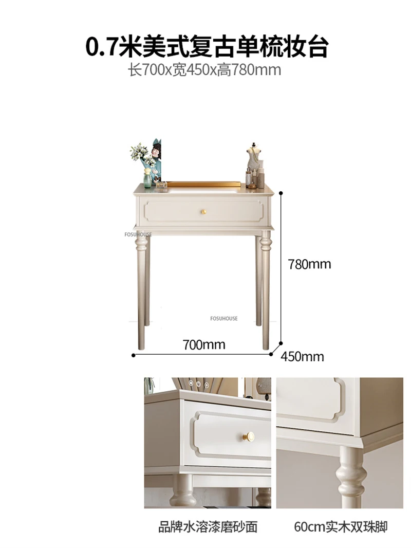 white 70cm table