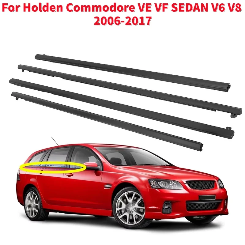4Pcs Fenster Wetter Streifen Für Holden Commodore VE VF SEDAN V6 V8 2006-2017 Auto Wasserdichte Druck Streifen abdichtung Streifen – Detail 1