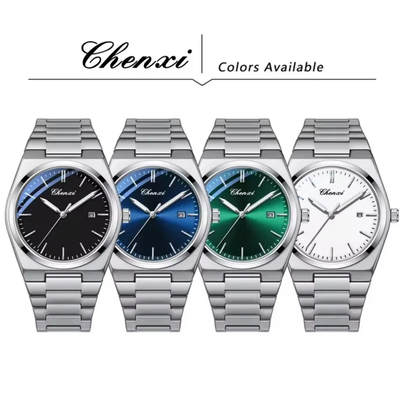 CHENXI 683 ساعة رجالية بسيطة مقاومة للماء تقويم ضو...