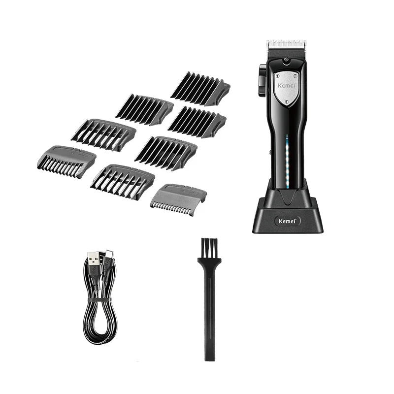 KM-5083 Professional Hair Beard Trimmer Grooming Kit Barber Haircut Shaving Electric Razor Shaver for Men 6