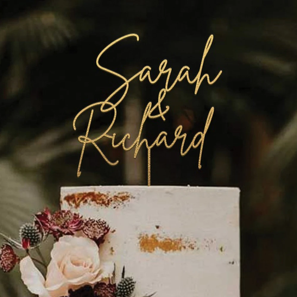 Personalized Wedding Cake Topper Custom Mr and Mrs Rustic Bride & Groom names Cake Topper Decoration cake topper cake toppers cake decorations