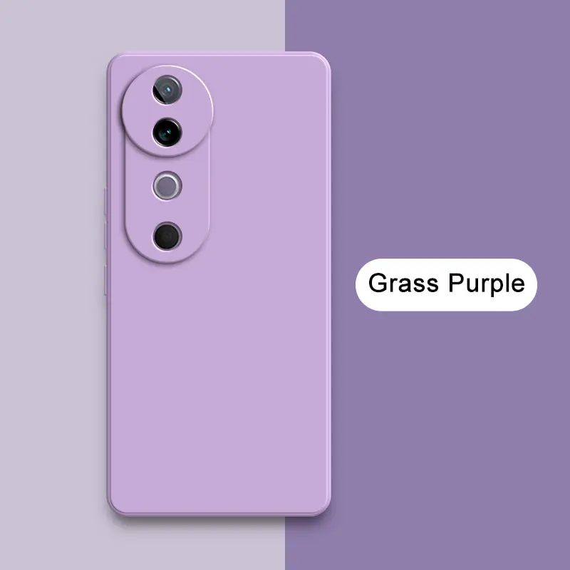 Classic Lens Protector Liquid Silicone Soft Phone Case - Stylish Square Design