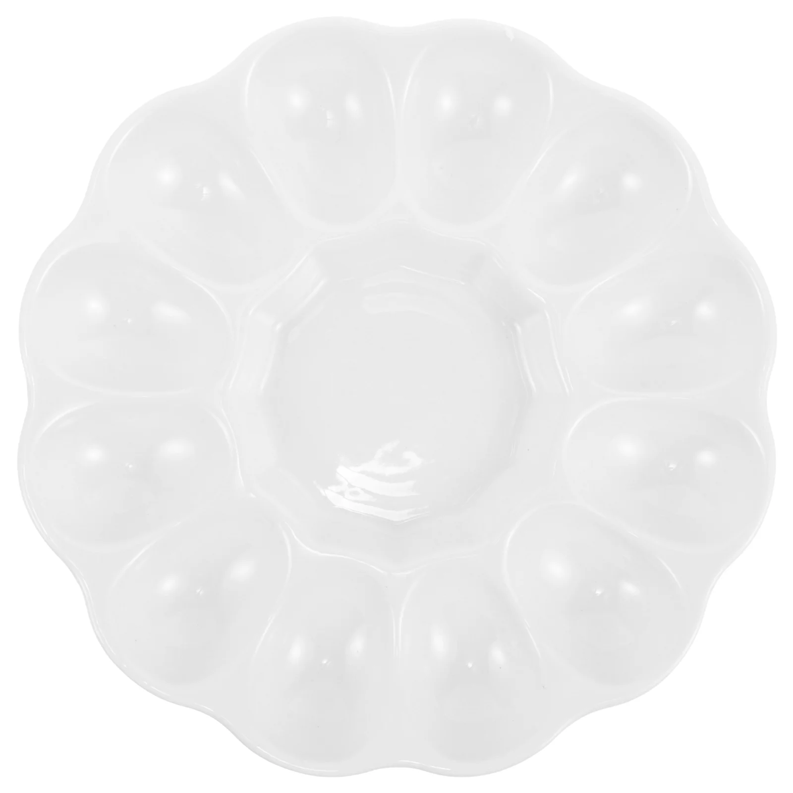 Easter Egg Tray Deviled Dispenser Terrarium Dish Ceramic Griddle Trays for Party Recipes Eggs Platter Container Carriers 5