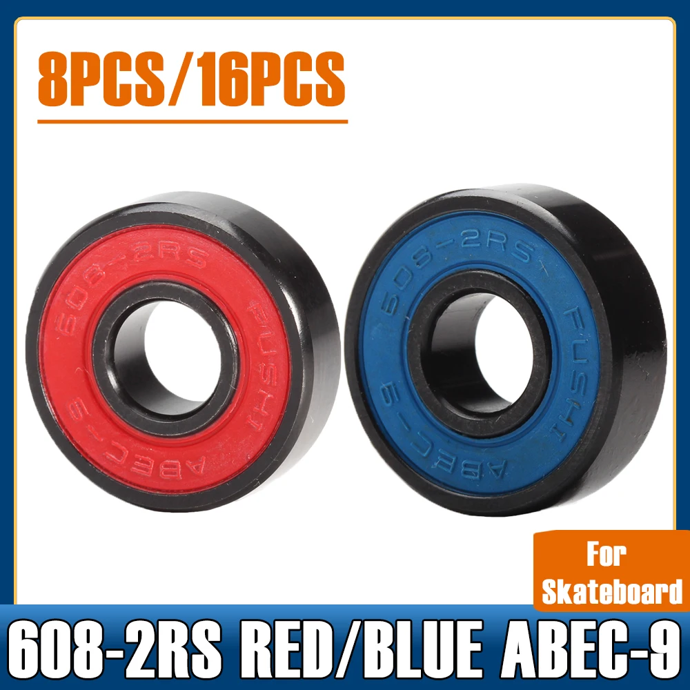 6082RSInlineRollerSkateWheelBearingABEC9AntiRustSkateboardBallBearings608RSRed.jpg