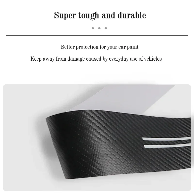 Durable Carbon Fiber Leather Car Door Sill and Trunk Protection Stickers