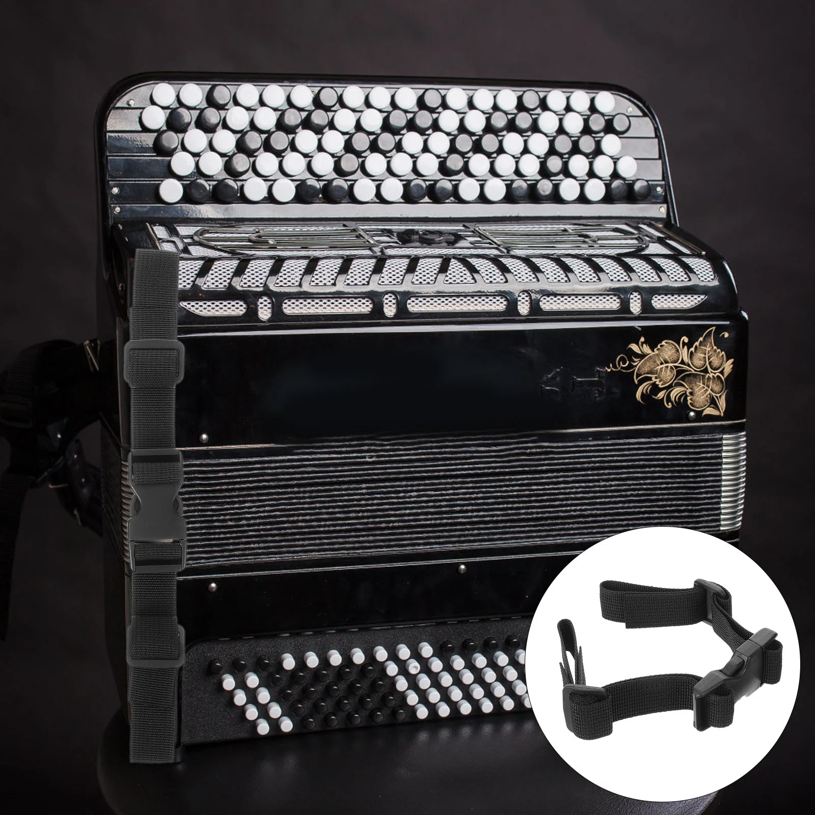 2Pcs Anti Slip Straps Accordion Chest Strap Instrument Backpack Adjustment Shoulder