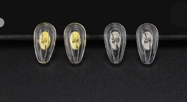 20 stücke Brillen Silikon Luftkissen Nasen pads Kupfer Kern Brille Zubehör Schraube in Anti-Rutsch-Pad versand kostenfrei – Detail 1