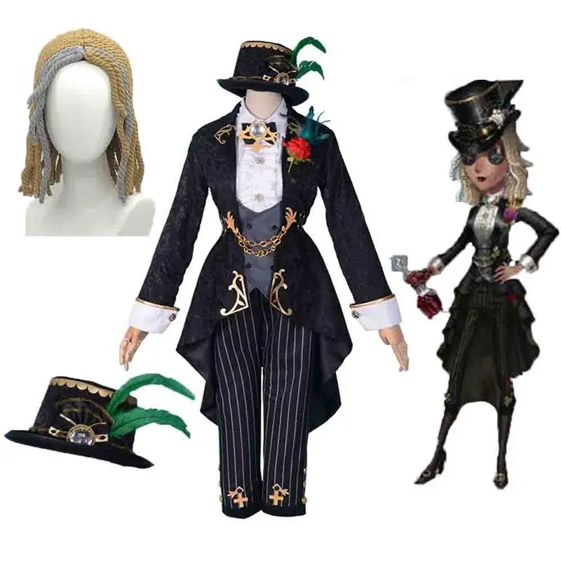 

Game Identity V Cosplay Costumes Demi Bourbon Cosplay Costume Barmaid True Proof New Skin Uniforms Costume Wig Hat Suits