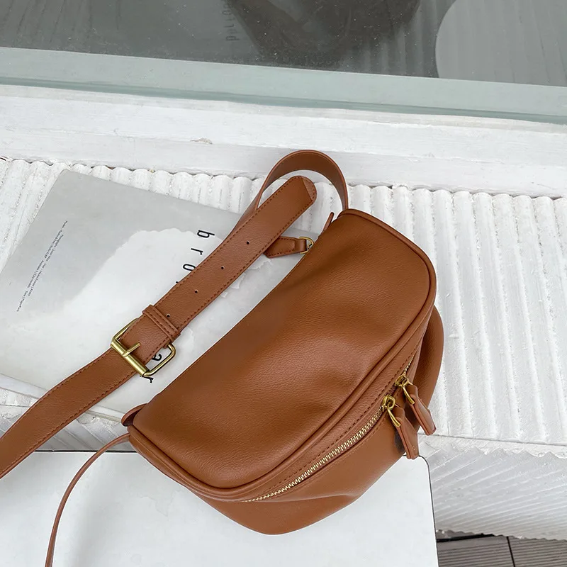 

Vintage Pure Color Pillow Crossbody Bags for Women Fashion Small Shoulder Bag Female Phone Purses